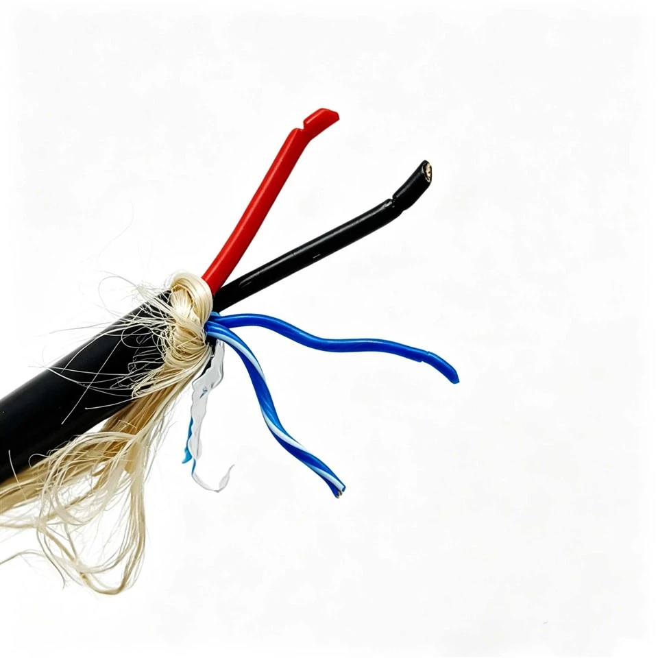 Cable submergible durador de 4 nuclis Jaqueta de TPU d'aïllament PE de coure nu impermeable per a robots marins i submarins