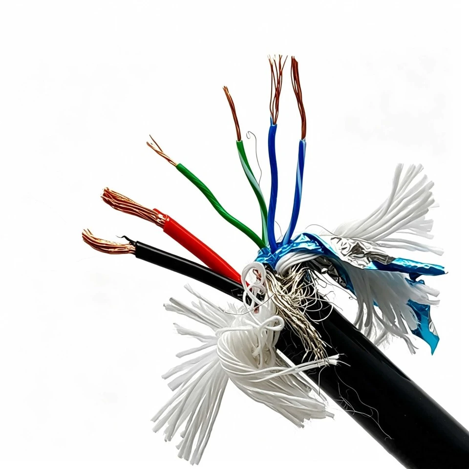 Premium 6 Core Shielded Submersible Pump Cable PE Insulation Black TPU Jacket Bare Copper For Aquaculture System factory